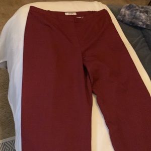 Jones Studio l8W lined slacks-Burgundy